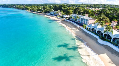 Beach view at Fairmont Royal Pavillion, luxury holidays Barbados